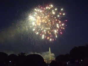 July 4th, 2010 Fireworks at the Lincoln Memorial, National Mall, Washington DC